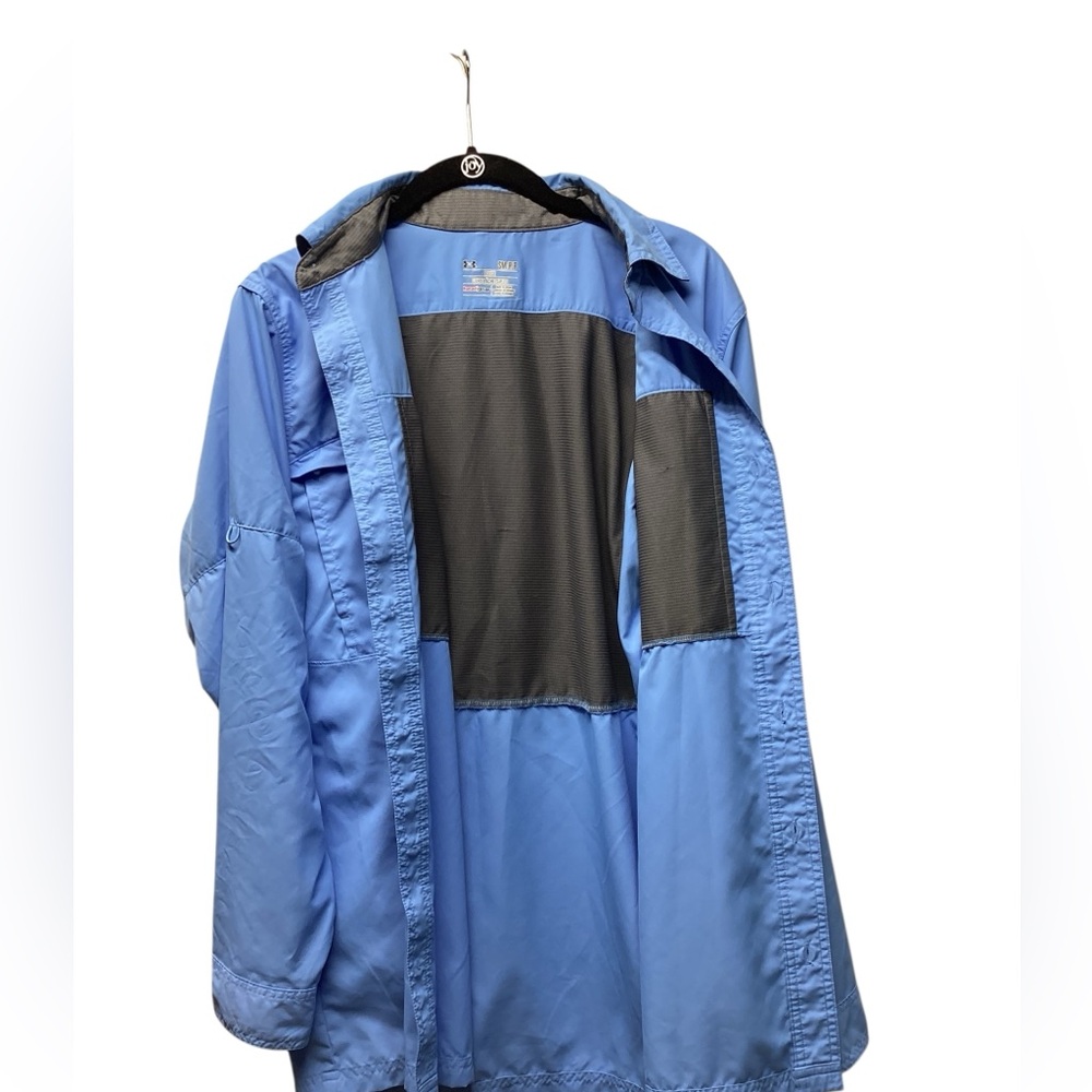 Under Armour Flats Guide outdoor shirts Orange And Dark baby blue Small - Picture 6 of 16